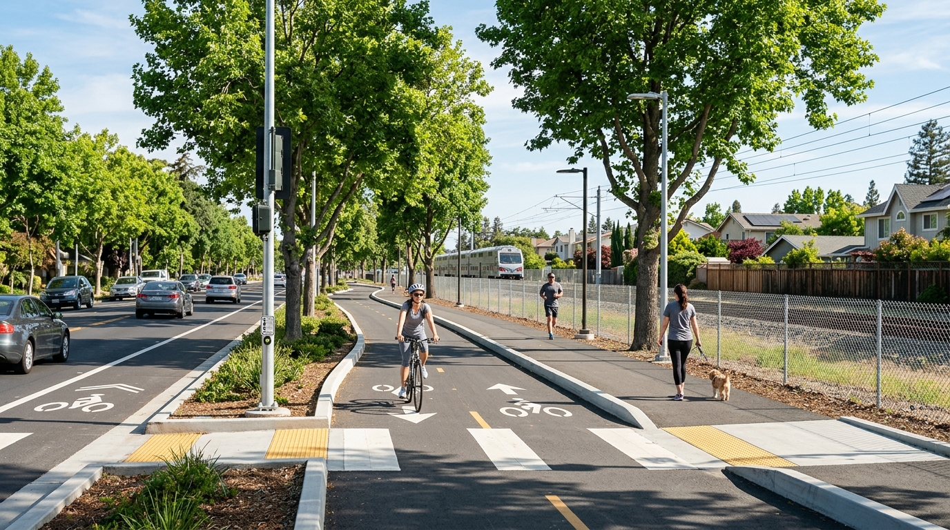 Evelyn Multi-Use Trail in Sunnyvale California