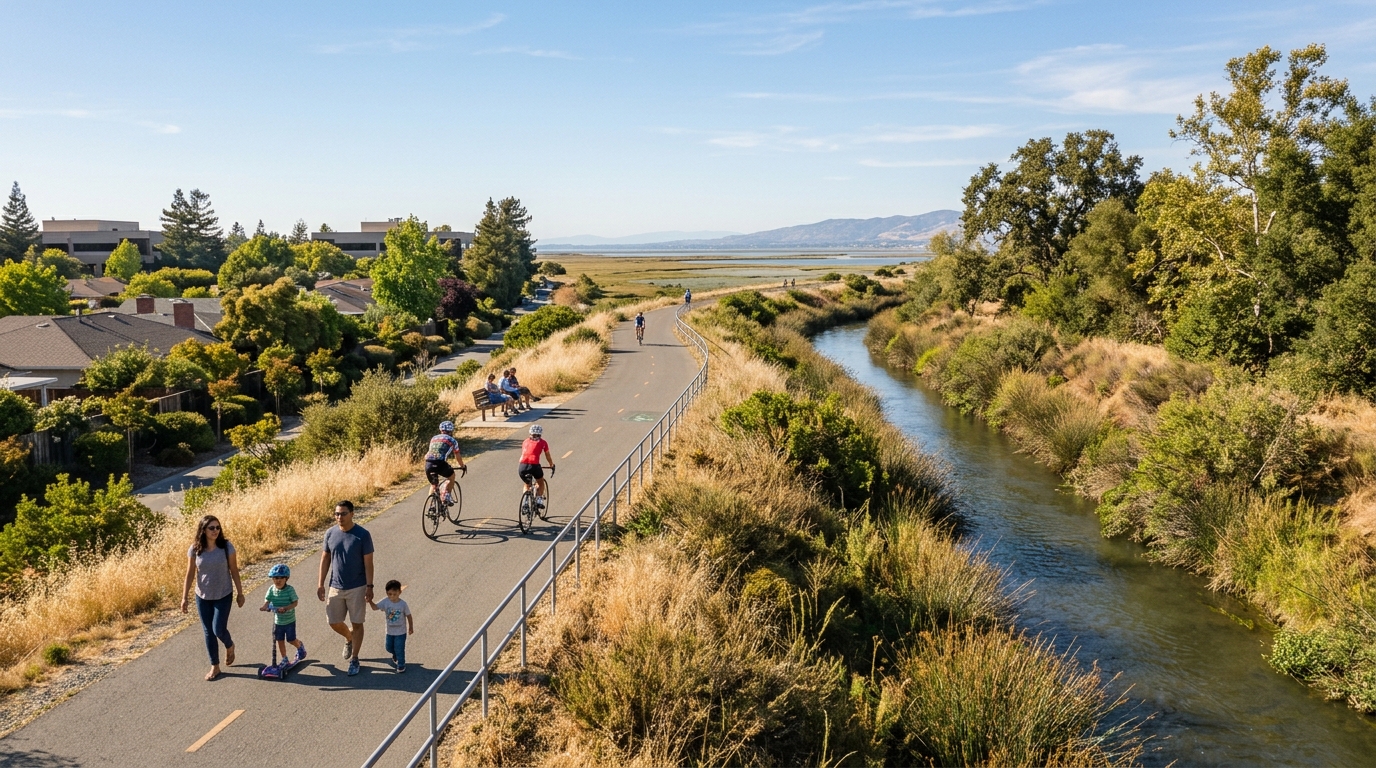 Proposed East Channel walking and biking trail in Sunnyvale