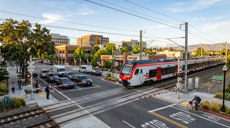 Sunnyvale Caltrain grade separation project in California