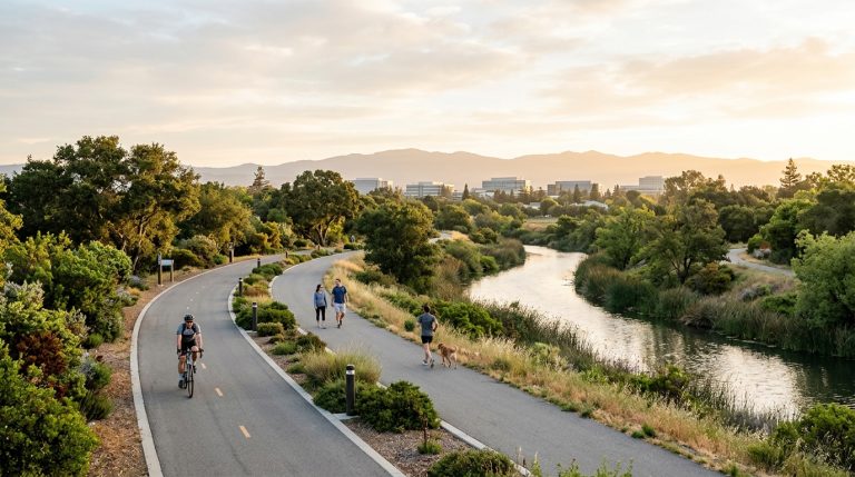 Sunnyvale East Channel Trail walking and biking corridor