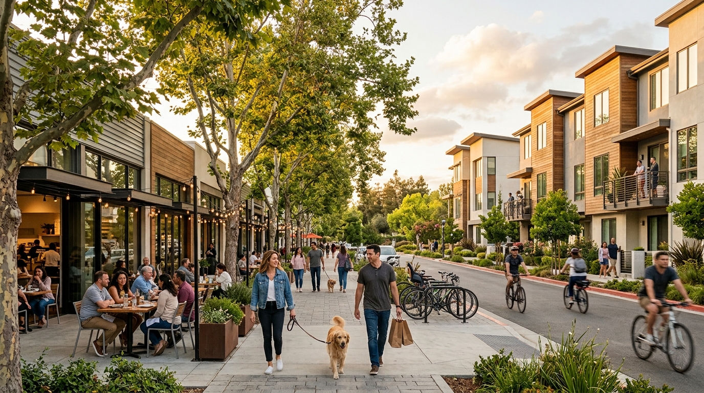 Sunnyvale neighborhood housing and commercial development